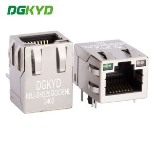 Buy cheap KRJ-SH329GGOENL RJ45 Computer Network Interface Gigabit 10 Pin RJ45 Ethernet Modular Socket Female Head With LED from wholesalers