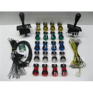 Buy cheap Joystick Pack, 2 Joysticks and 16 Clear illuminated buttonS,2 player USB to Jamme converting board product