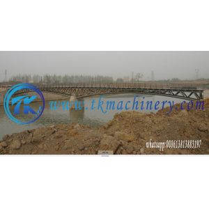 Steel Pedestrian Bridge with Long Span and Heavy Load Capacity in Anti-Skid Deck