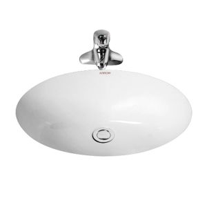 Buy cheap White Oval Under Counter Basin 528x415x234mm With Overflow from wholesalers