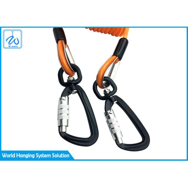 Buy cheap Tool Safety Lanyard 3m Coil Spring Lanyard With Carabiner Custom from wholesalers