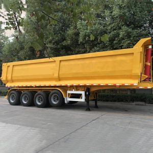 Buy cheap Bogie Suspension Inclined 4 Axle 33CBM 60T Tipper Semi Trailer from wholesalers