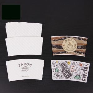 Eco friendly disposable coffee cups with lids and sleeve branded takeaway cups