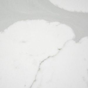 7% Resin 30MM Glossy White Calacatta With Grey Veins For Bathroom