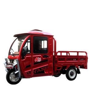 Buy cheap 1500w Electric Cargo Tricycle with Enclosed Body High Displacement and Red Color Made from wholesalers