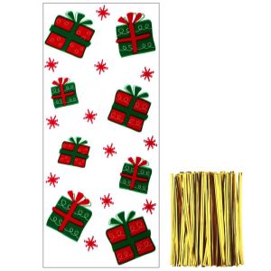 Buy cheap BPA Free Colorful Plastic Gift Wrap Bags Resealable With Wrap Tie from wholesalers