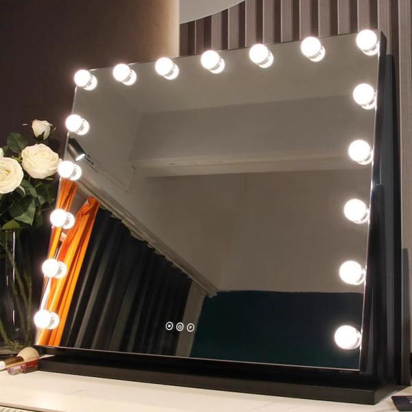 Buy cheap Square Illuminated Vanity Mirrors Rechargeable Makeup Mirror from wholesalers