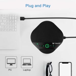 Laptop 20m2 OEM Wireless Conference Speakerphone Mini Hidden USB Omnidirectional