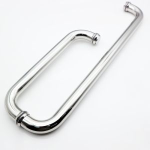 Buy cheap Tempered Glass Pull Handle with SS304 Vertical Stainless Steel Adjustable Design from wholesalers