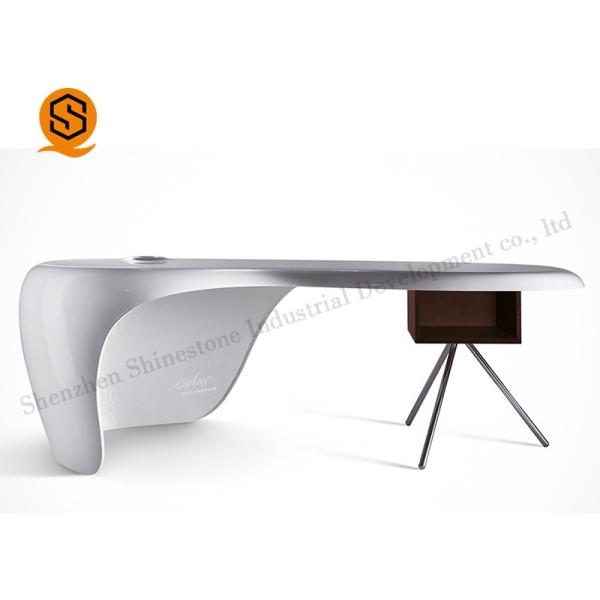 Quality Antibacterial Solid Surface Office Furniture White Office Manager Table for sale