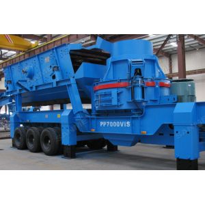 China River Pebbles Feeding 80mm VSI Mobile Mining Crusher on sale