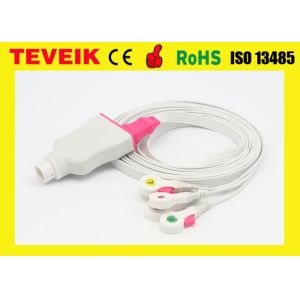Round 12 Pin Ecg Trunk Cable / HP Adaper For Patient Monitor , White Color