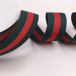 Polyester Custom Logo Print Stripe 1.5 Grosgrain Printed Ribbon