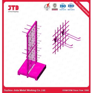 Buy cheap SGS Gondola Display Shelving 1500mm Black Wire Shelf With Hooks from wholesalers