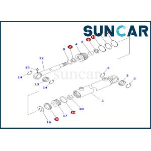 Buy cheap Komatsu Tilting Cover Cylinder Seal Kit 707-98-13600 Tilt Cylinder Sealing Kit Angle Service Kit For BR120T-1 from wholesalers