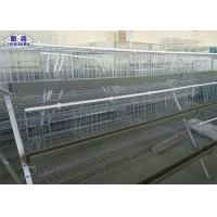 Buy cheap 3 Tiers A Type Wire Chicken Cages Galvanized Feature Green Feed Trough product