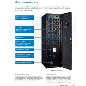Buy cheap Eaton Brand Online 93PR series UPS15-500KVA 25KVA-200KVA eaton power supply with three phase output for office compute from wholesalers