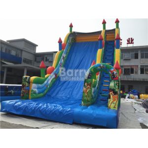 11X6X9m Commercial Inflatable Slide , PVC Tarpaulin Blow Up Jumping Castle