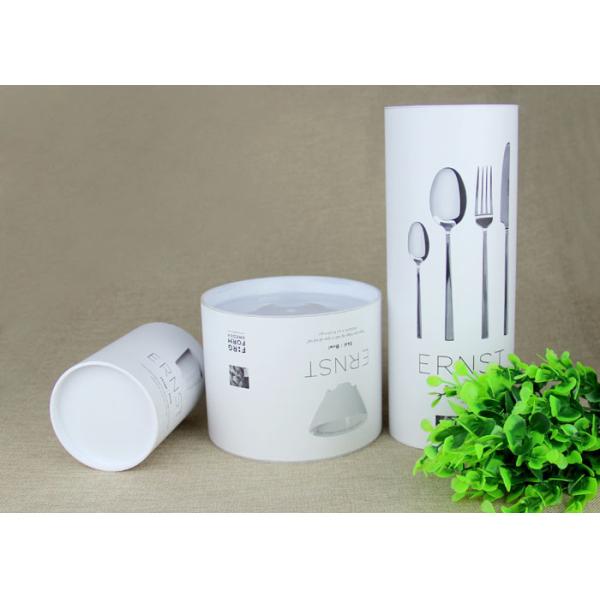 Buy cheap Creative White Cardboard Paper Composite Cans with different sizes for Knife and Fork from wholesalers
