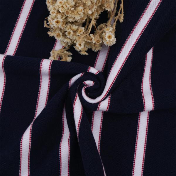 Breathable Durable Elastic And Strong Durable Striped Knit Fabric For T-Shirt