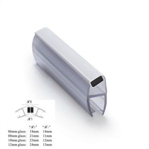 Shower Door Bottom Seal Strip with 20-90 Shore Hardness and Transparent Design