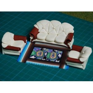 ceramic craft sofa---model scale sofa, architectural model materials,model