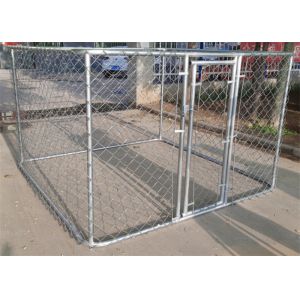 Boxed 10x10x6ft Chain Link Dog Cage Kennel With Door