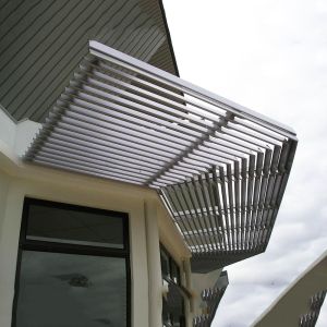 Buy cheap 85mm Aluminum Sun Louver Breathable External Sun Blinds Powder Coated from wholesalers