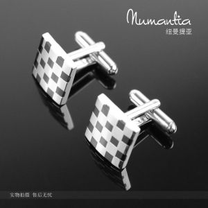Buy cheap Heyco silver rectangular shell conch mop cufflinks cuff-links from wholesalers