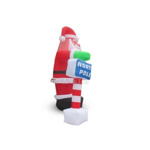 Buy cheap Custom Outdoor Christmas Decoration LED Lights Inflatable Santa Claus For Home Backyard from wholesalers