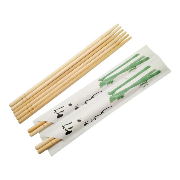Quality Washable Customized Packaging Round Bamboo Chopsticks No Burrs 19.5cm for sale