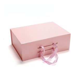 Buy cheap Custom Order Others Type Empty Paper Magnetic Folding Gift Packaging Box With Ribbon from wholesalers