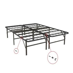 Buy cheap Queen Size Metal Platform Bed Frame with Underbed Storage Tool-Free Assembly and Black from wholesalers