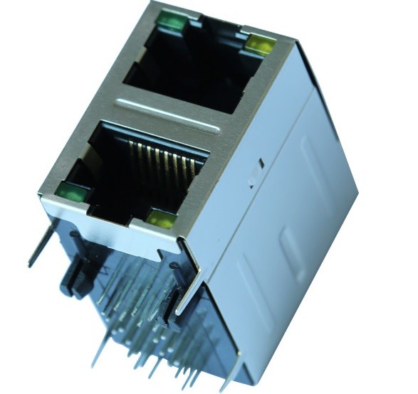 Buy cheap RM2-11LA1A1F Stacked 2x1 port RJ45 Female Connetor LPJ17225AHNL 10 / 100Base-T from wholesalers
