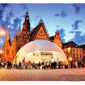 Buy cheap 35m Aluminum Structure Geodesic Transparent Dome Tent With PVC Coated from wholesalers