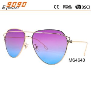 Buy cheap Sunglasses with metal frame, new fashionable design style, UV 400 Protection Lens from wholesalers
