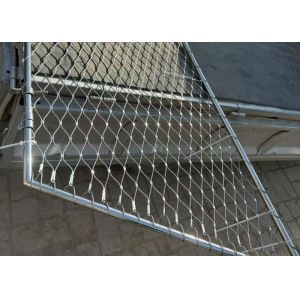 Buy cheap Anti Rust Balustrade Cable Mesh 80*80mm Stainless Steel Wire Rope Mesh from wholesalers