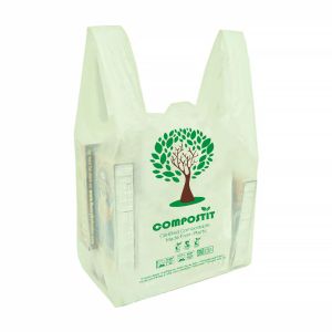 Buy cheap Custom Coloured Biodegradable Shopping Carrier Bags BPI DIN CERTCO ABA Certified from wholesalers