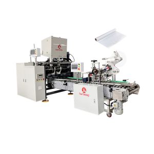 China Electric Driven 4 Spindles Aluminium Kitchen Foil Rewinding Machine with Stretch Film on sale