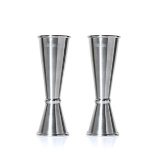 Buy cheap Factory Direct custom  barware tools 30/60ml measure cup stainless steel cocktail bar double jigger from wholesalers
