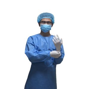 Buy cheap Fluid Resistant Non Woven Isolation Gown With Elastic Cuff from wholesalers
