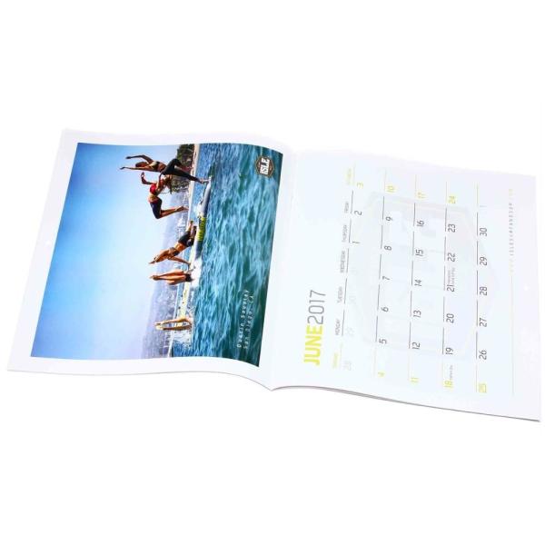 Saddle Stitching Annual Wall Calendar , Cardboard Big Paper Wall Calendar