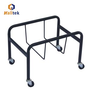 Buy cheap Black Or Silver Shopping Basket Holder With Four-wheel 2" Caster from wholesalers