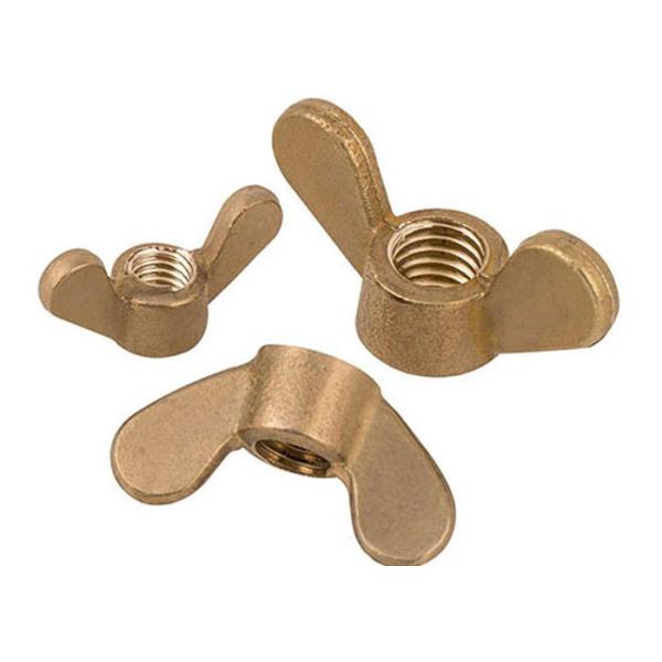 Buy cheap M6 M8 Copper Alloy Steel Yellow Zinc Plating Edged Wing Square Wing Round Butterfly Wing Nut DIN315 from wholesalers
