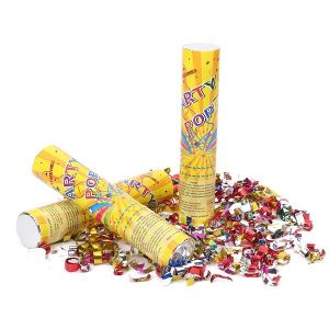 Buy cheap Gold Metallic Foil Streamer Party Confetti Cannon 20cm Disposable from wholesalers