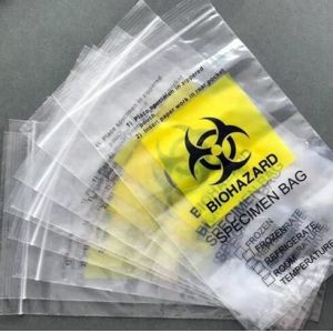 Buy cheap Biohazard 4 Layer Specimen Transport bag, pe glove, pe packaging, pe bags on roll, disposable PE gloves, disposable bag from wholesalers