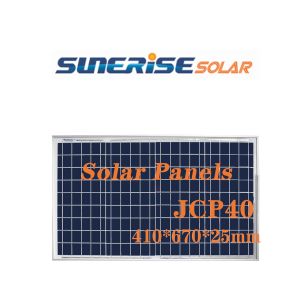 Polycrystalline Class A 40W 36 Cells 18V Solar Panel