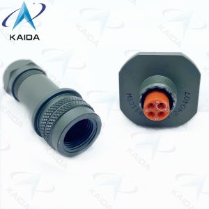 Aluminum Alloy Miniature Connector With 4 Solder Contacts Olive Green Cadmium