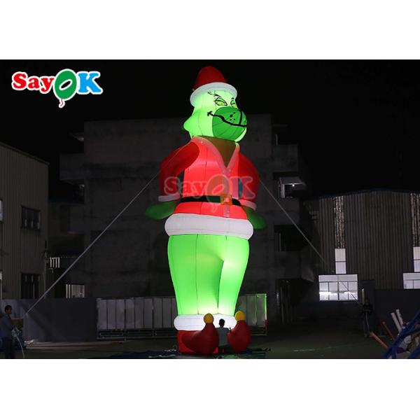 Custom Inflatable Cartoon Characters Inflable Grinch Balloon Santa Christmas For Decoration