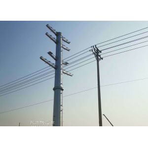 Buy cheap 16mm Galvanized Steel Electrical Utility Power Pole With Insert Mode from wholesalers